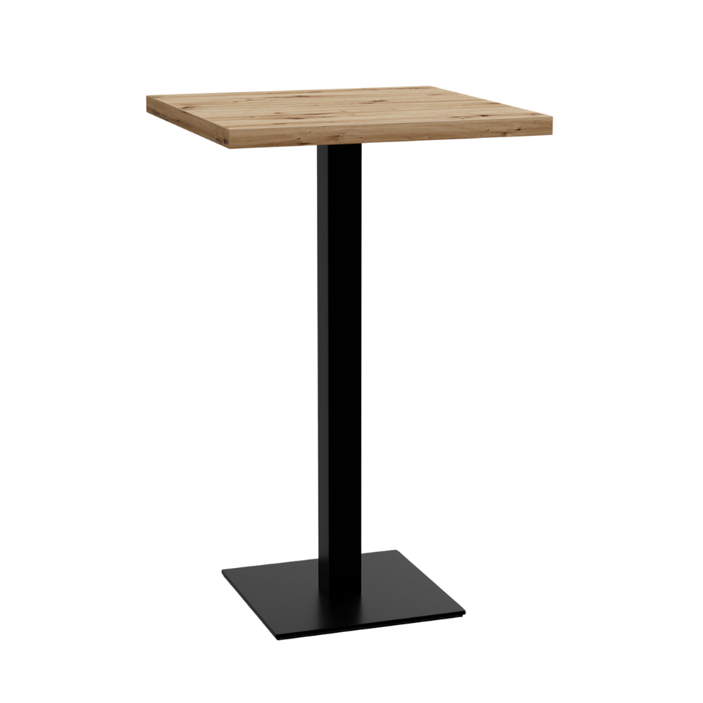 Gastro barbord 70x70 cm | D4225 OV Artisan ek | gjutjärnsram