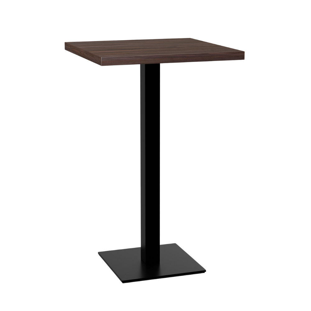 Gastro barbord 70x70 cm | D4409 OV valnötsbrun | gjutjärnsram