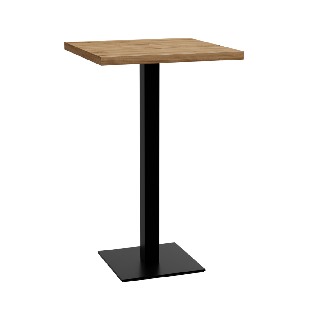 Bistrobarbord 80x80 cm | ek Rom natur | gjutjärnsram