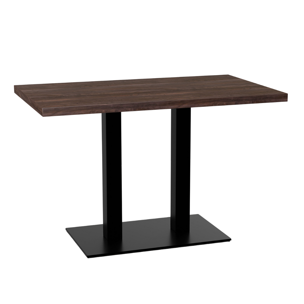 Bistrobord 120x70 cm | D4409 OV valnötsbrun | gjutjärnsram