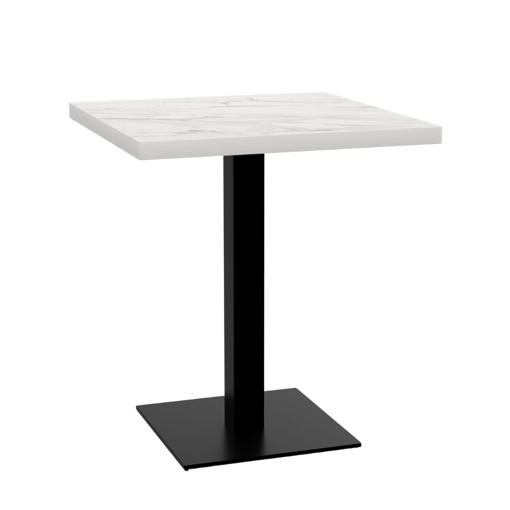 Bistrobord 60x60 cm | D4448 LV marmorvit | gjutjärnsram