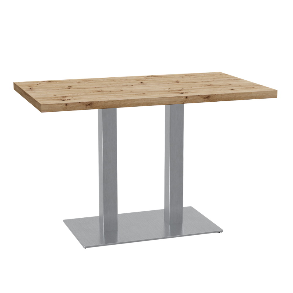 Bistrobord 110x60 cm | D4225 OV Artisan ek | ram i rostfritt stål