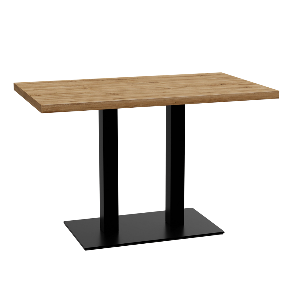 Bistrobord 110x60 cm | ek Rom natur | gjutjärnsram