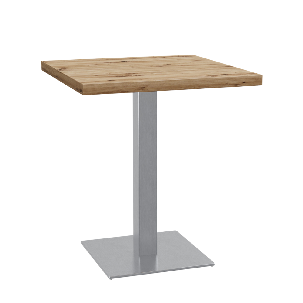 Bistrobord 50x50 cm | D4225 OV Artisan ek | ram i rostfritt stål
