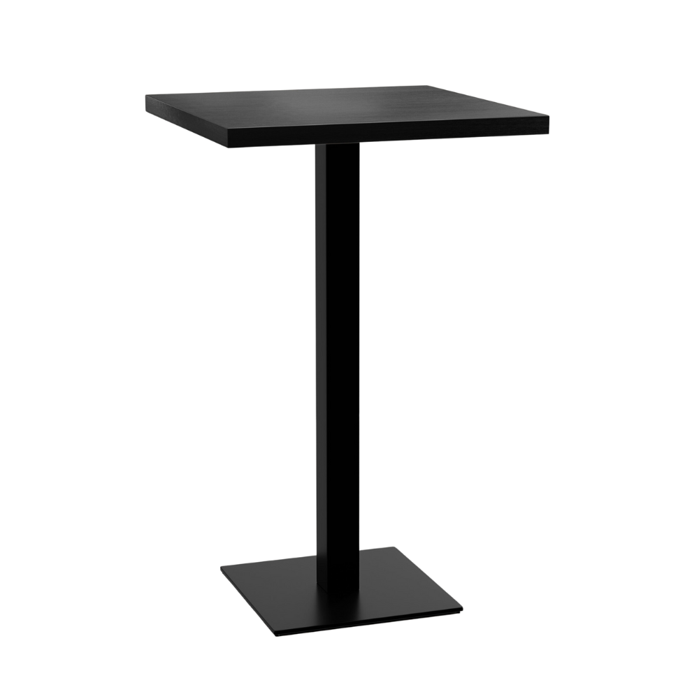 Gastro barbord 70x70 cm | mörkt träutseende | gjutjärnsram